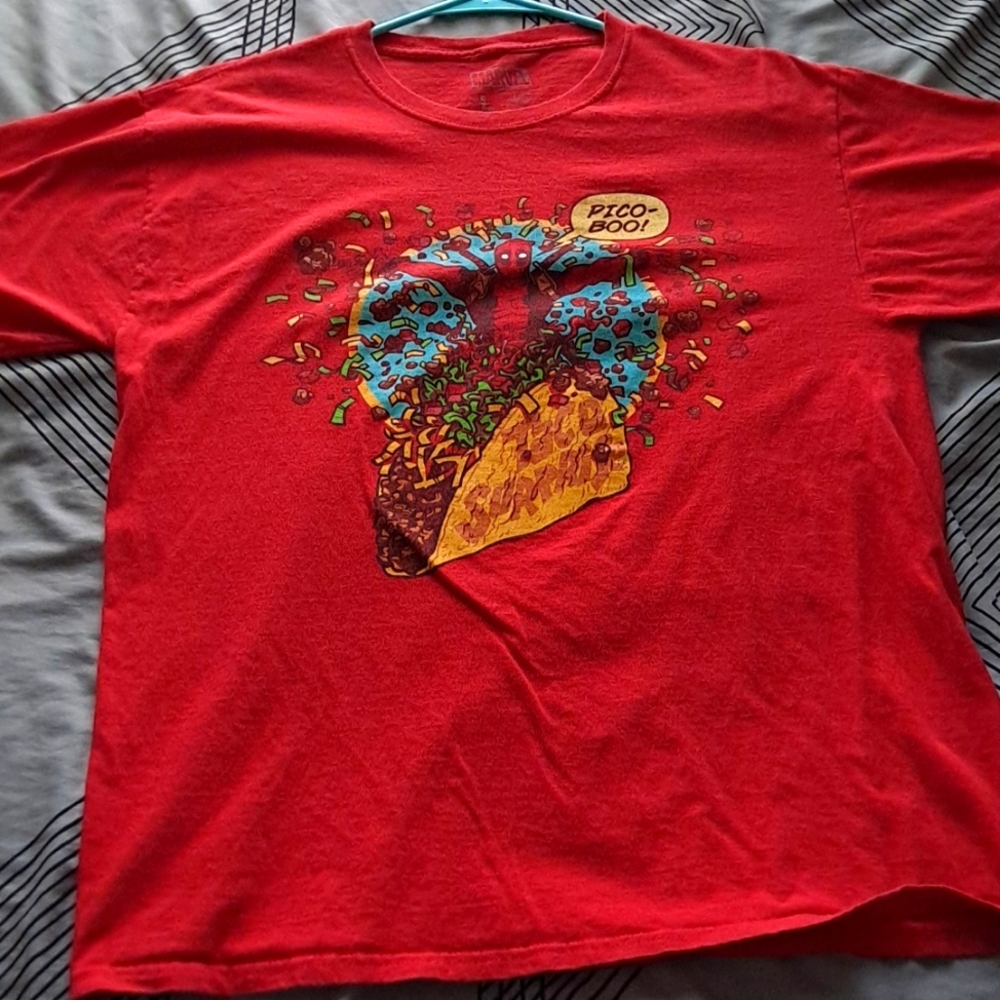 Red Deadpool t-shirt
